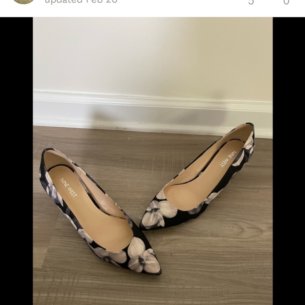 Nine West flower pump shoes